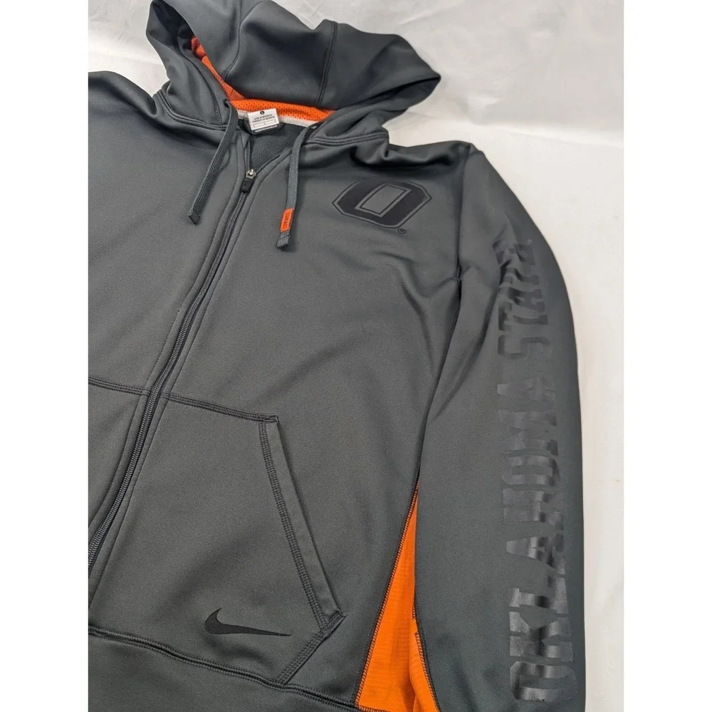Oklahoma State Cowboys Hoodie Men's Large Nike Sweatshirt Therma‎ Fit Full Zip